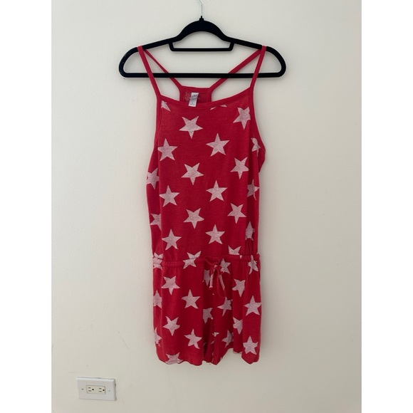 Alternative Sleeveless Romper Red With White Stars - Picture 4 of 5
